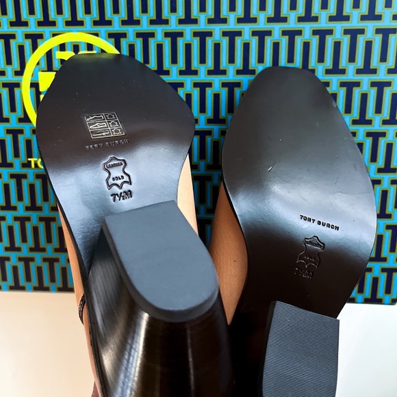 NEW in Box 👢Tory Burch ✨ Western mid calf boots with metal “T” detail - Picture 5 of 6